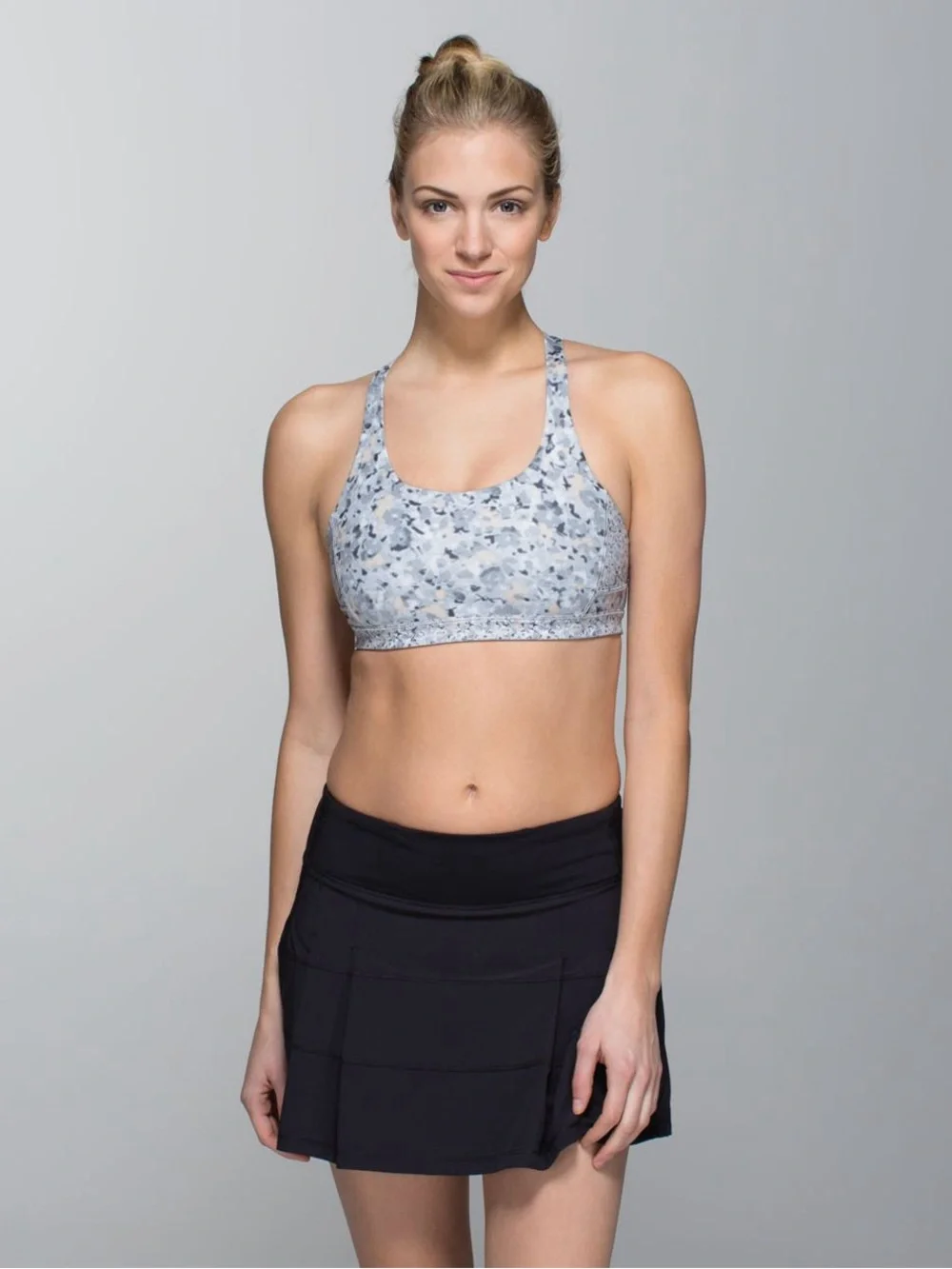 lululemon athletica Light Gray Speckled Sports Bra